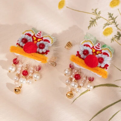 Hanfu Children Hair Accessories Lion Characteristic Headpiece