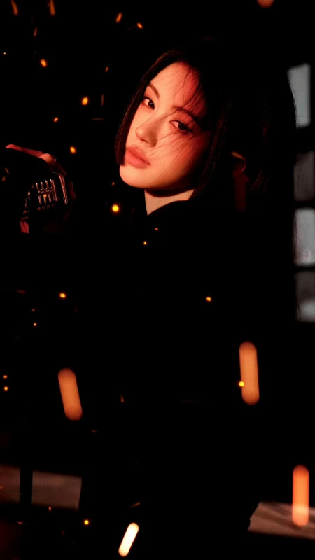 Ju Jingyi's Black Straight Hair with Hime Cut