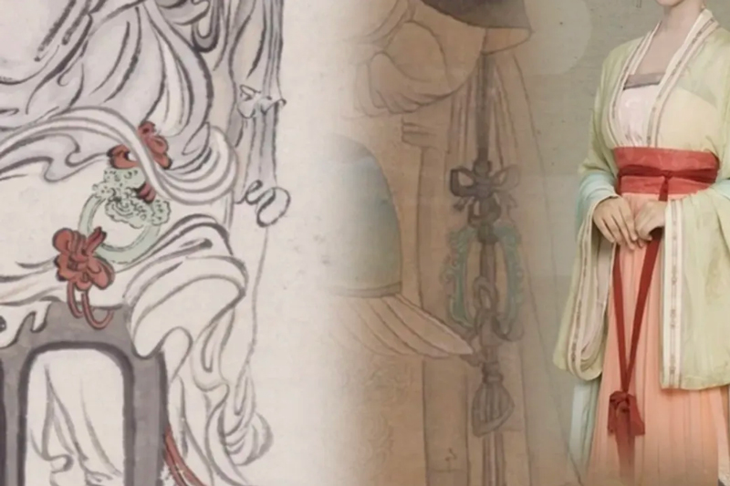 Song Qian's Ethereal Dress Shines with Ancient Oxalis Knots