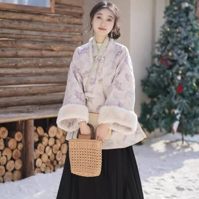 Women Winter Mamian Aoqun Set Casual Ming Dynasty Hanfu