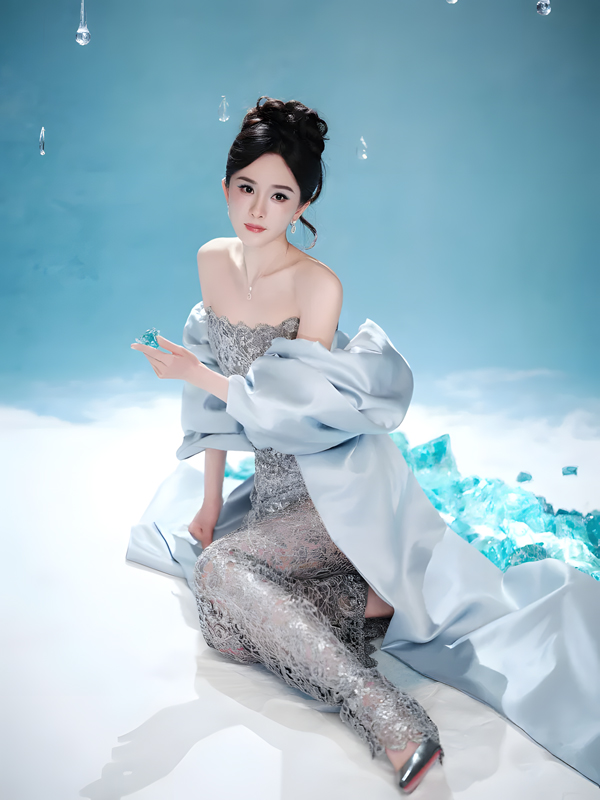Yang Mi's Silver-Blue Gown Speaks Volumes