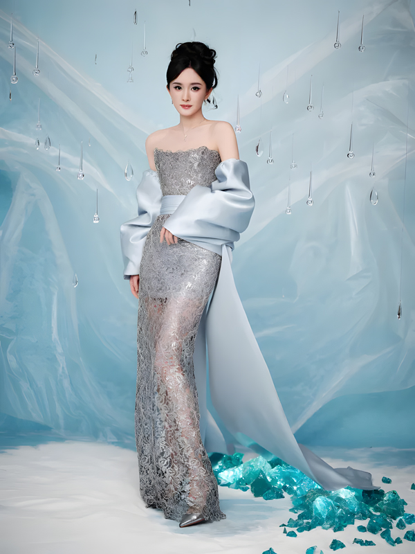 Yang Mi's Silver-Blue Gown Speaks Volumes