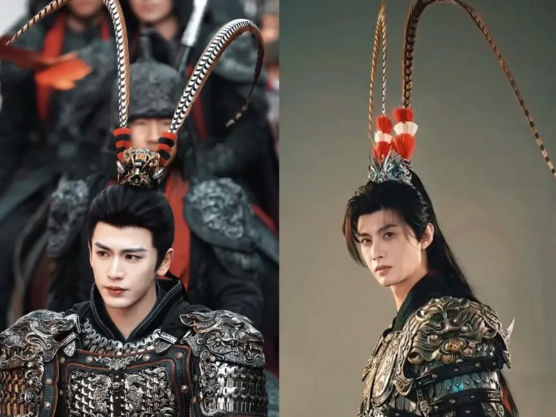 Zhang Linghe’s Feathered Helmet in Chasing the Jade