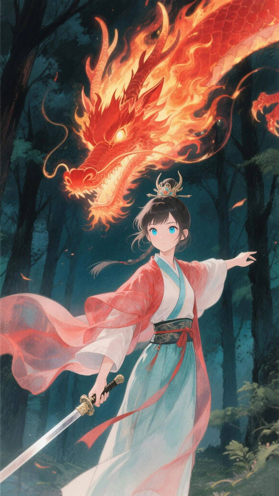 Hanfu Boy Painting, Ukiyo-e Style 3