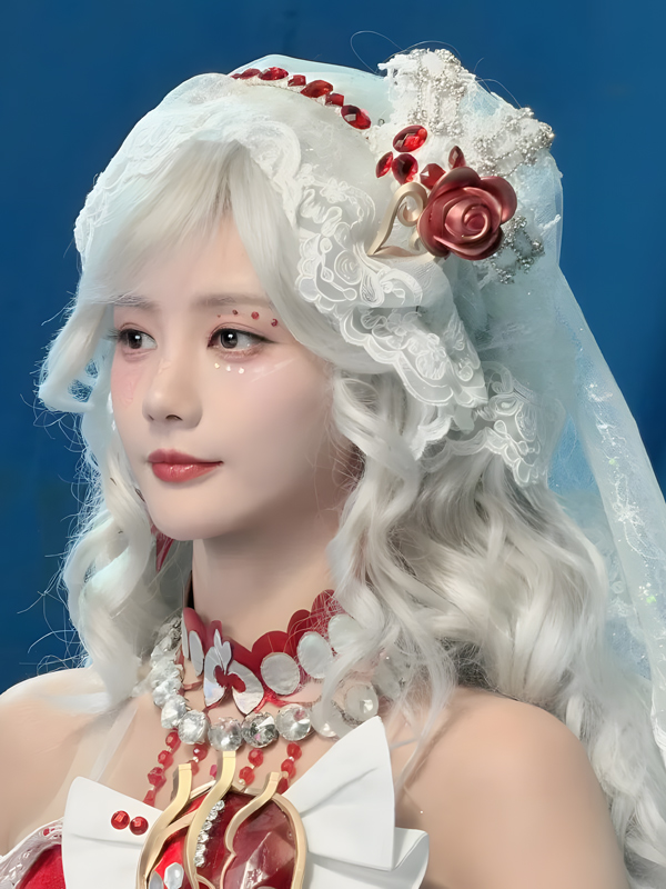Li Yitong's Dark Rose Bride Look