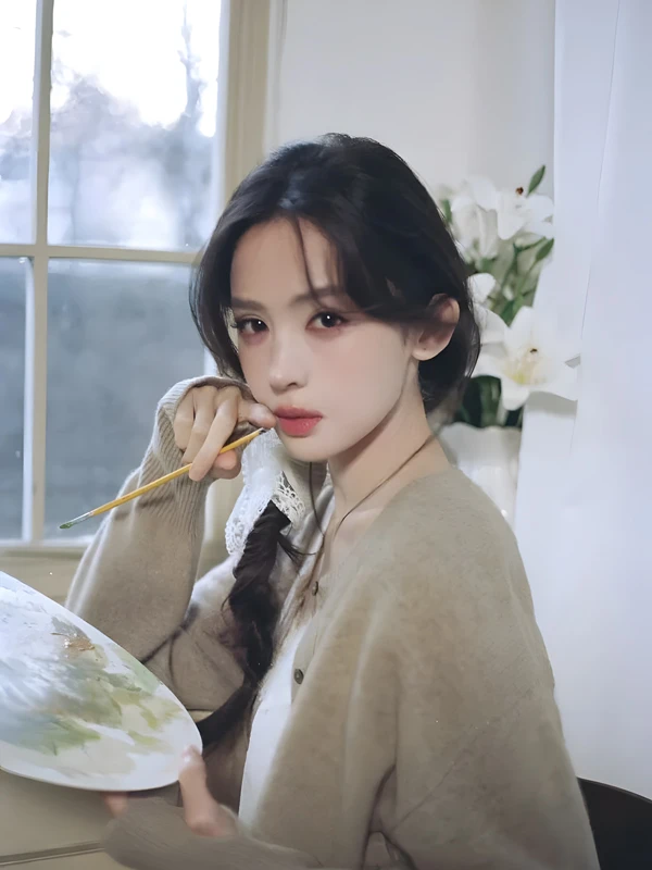 Na Zha's Khaki Knit and White Lace Dress Charm