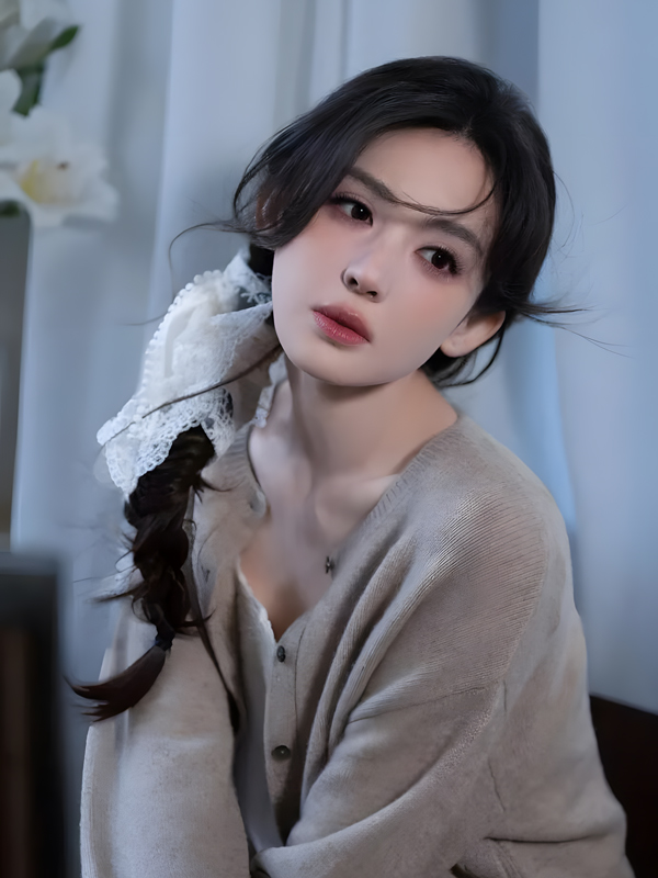 Na Zha's Khaki Knit and White Lace Dress Charm