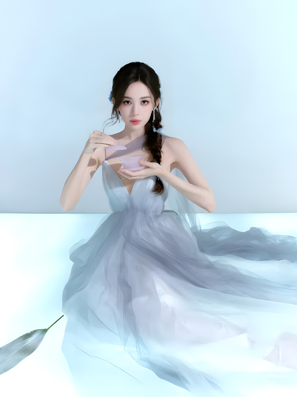 What Makes Na Zha's Misty Blue Gown So Ethereal?