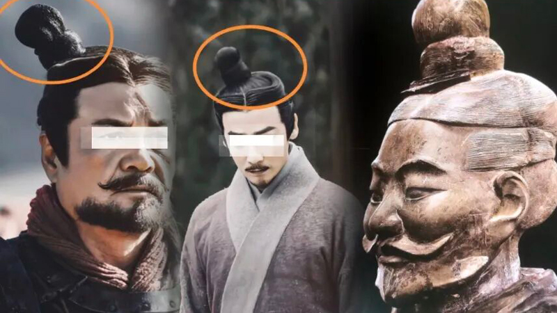 Why Are the Warriors' Topknots Tilted in Back to the Past?