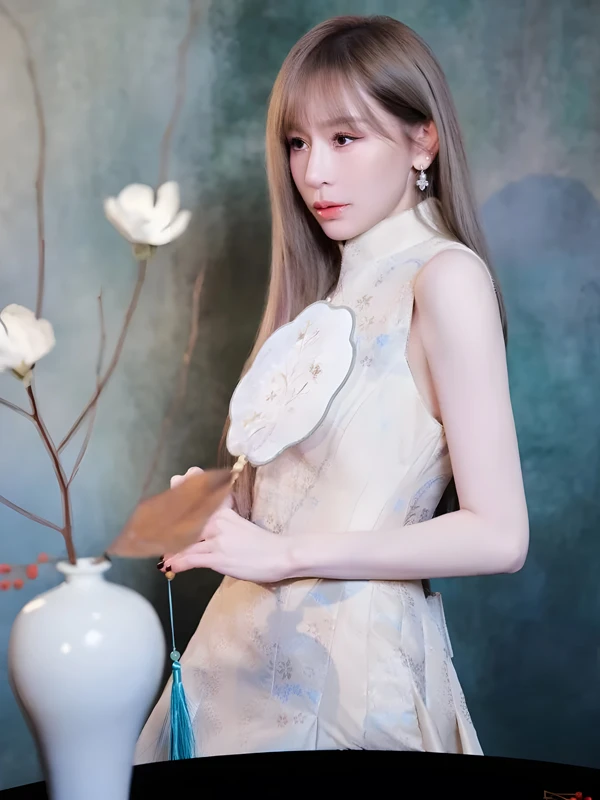 Cyndi Wang Shines in Modern Cheongsam Look