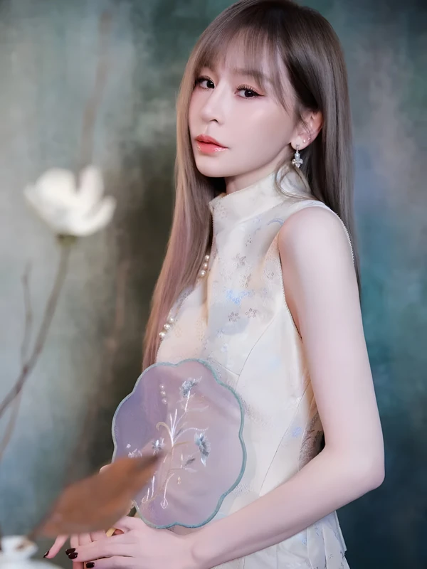 Cyndi Wang Shines in Modern Cheongsam Look