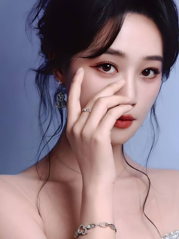 Lan Yingying Shines Like the Milky Way in a Silver-Gray Gown