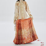 Ming Dynasty Hanfu Stand Collar Pipa Sleeves Shirt Mamian Skirt Elegant Ensemble
