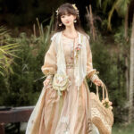 Spring Women Hanfu Set Song Dynasty Style Cute Vest Set