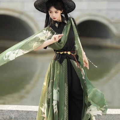 Wuxia Women Hanfu Set Stylish Lantern Pants Ancient Costume Attire
