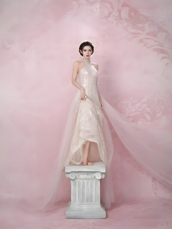 Zhang Yuxi Dazzles in Blush Pink Gown