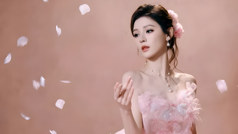 Zhang Yuxi Shines in Pink Fairy Tale Gown