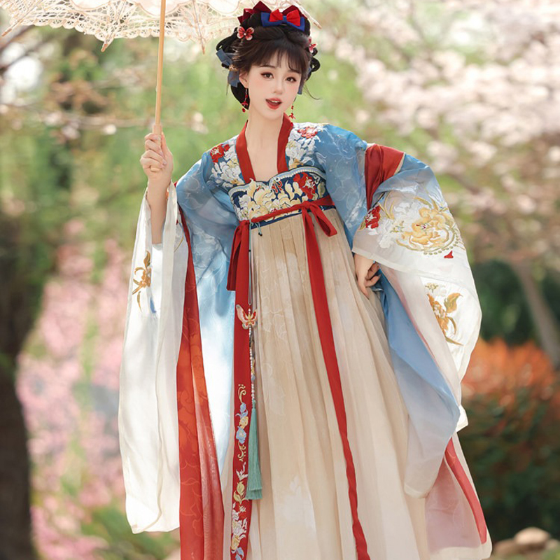 Charming-Summer-Style-Tang-Dynasty-Qixiong-Shanqun-Hanfu-for-Women-1 Glassy Snow 2