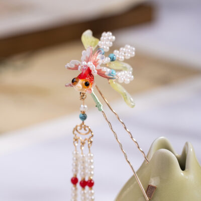 Goldfish Hanfu Hairpin Buyao Tassel Hair Accessory