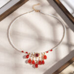 Hanfu Necklace Retro Imperial Court Style with Teardrop-Shaped Classic Accessories