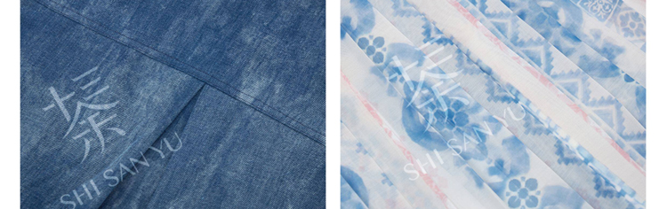 Summer Casual Set Fashionable Hanfu-Inspired Denim-Element Ensemble