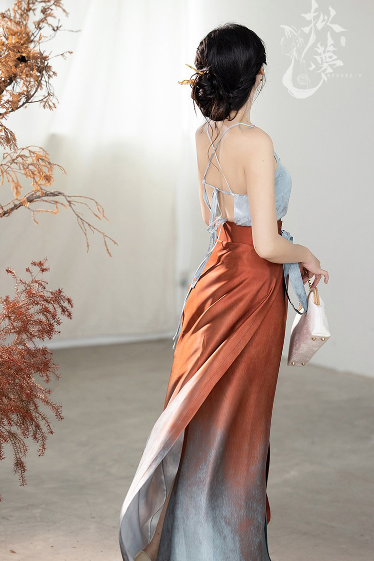 Traditional Song Dynasty Style Women Hanfu Summer Casual Skirt