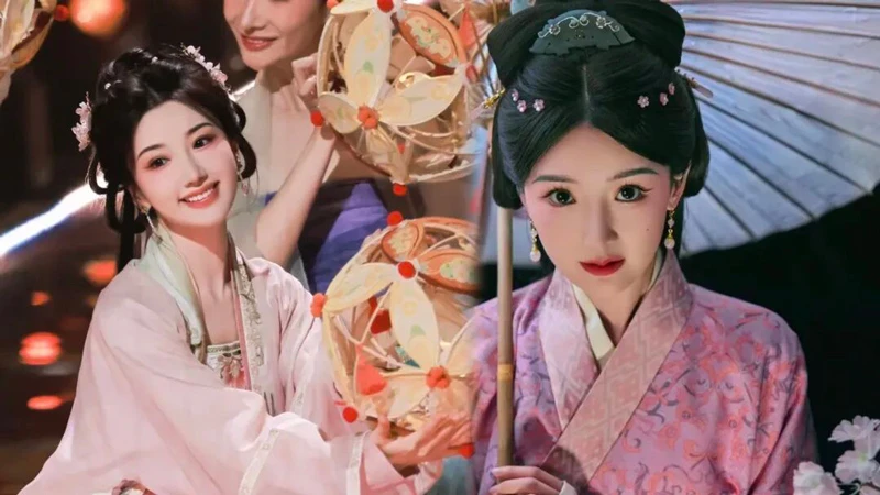 Mao Xiaotong’s Pink Song Hanfu Look