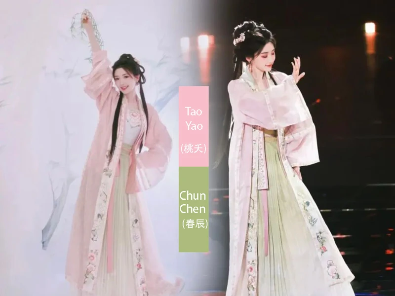 Mao Xiaotong’s Pink Song Hanfu Look