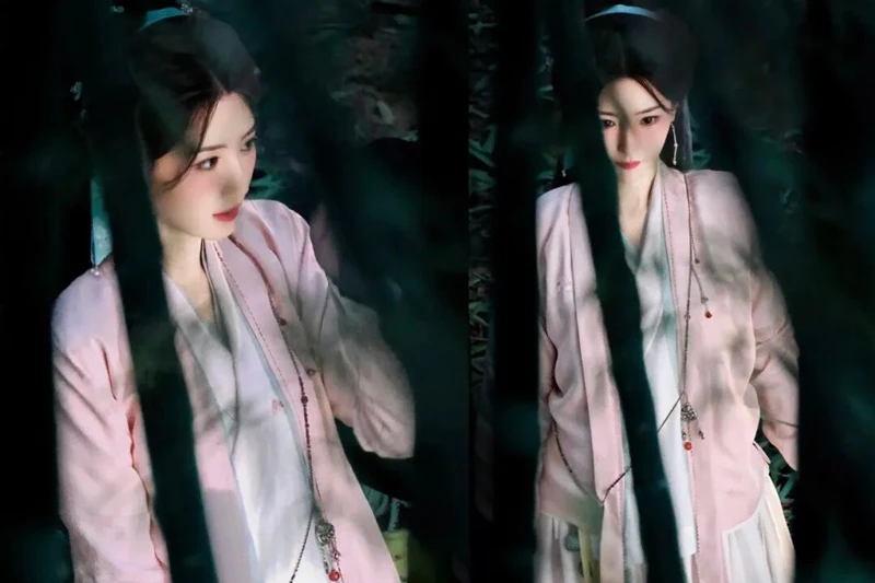 Mao Xiaotong’s Pink Song Hanfu Look