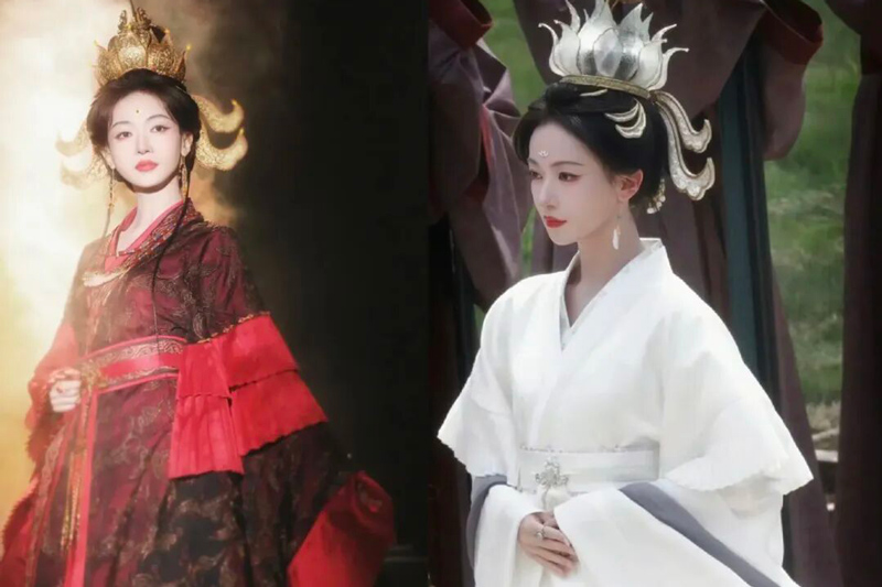 Wu Jinyan’s Lotus Crown Queen Look