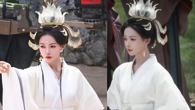 Wu Jinyan’s Lotus Crown Queen Look