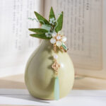 Bamboo Leaf Hair Clips Hanfu Velvet Hair Accessories Retro for Look