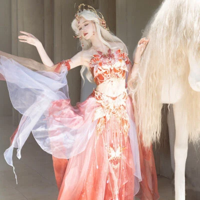 Dunhuang-style Hanfu Set Western Regions-inspired Attire Butterfly-themed Clothing