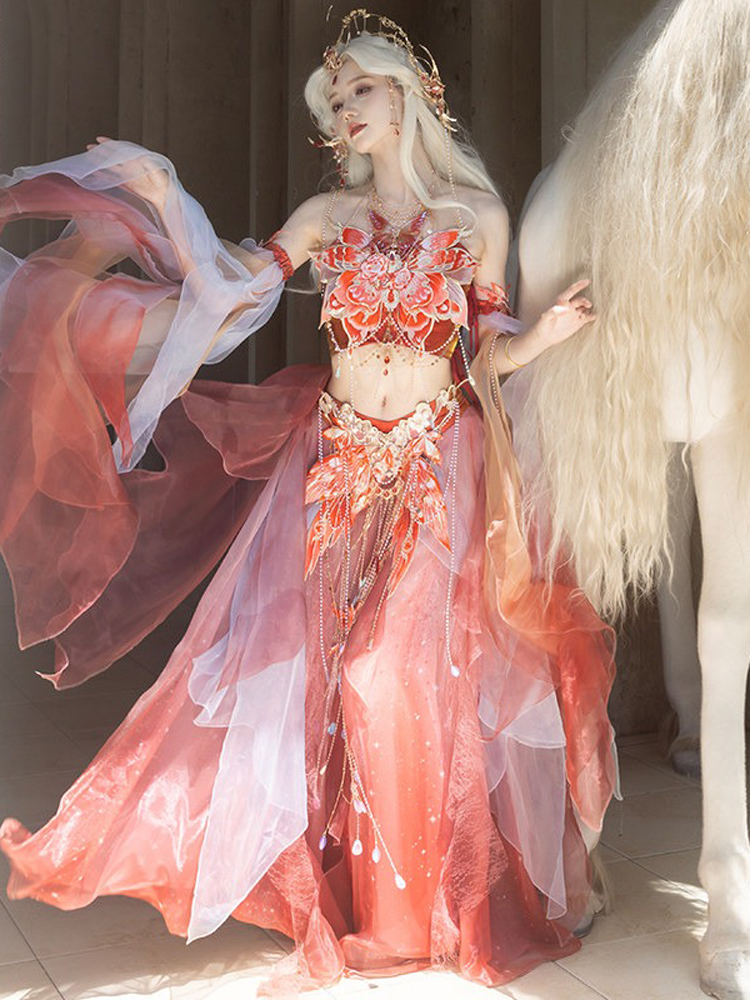 Dunhuang-style Hanfu Set Western Regions-inspired Attire Butterfly-themed Clothing