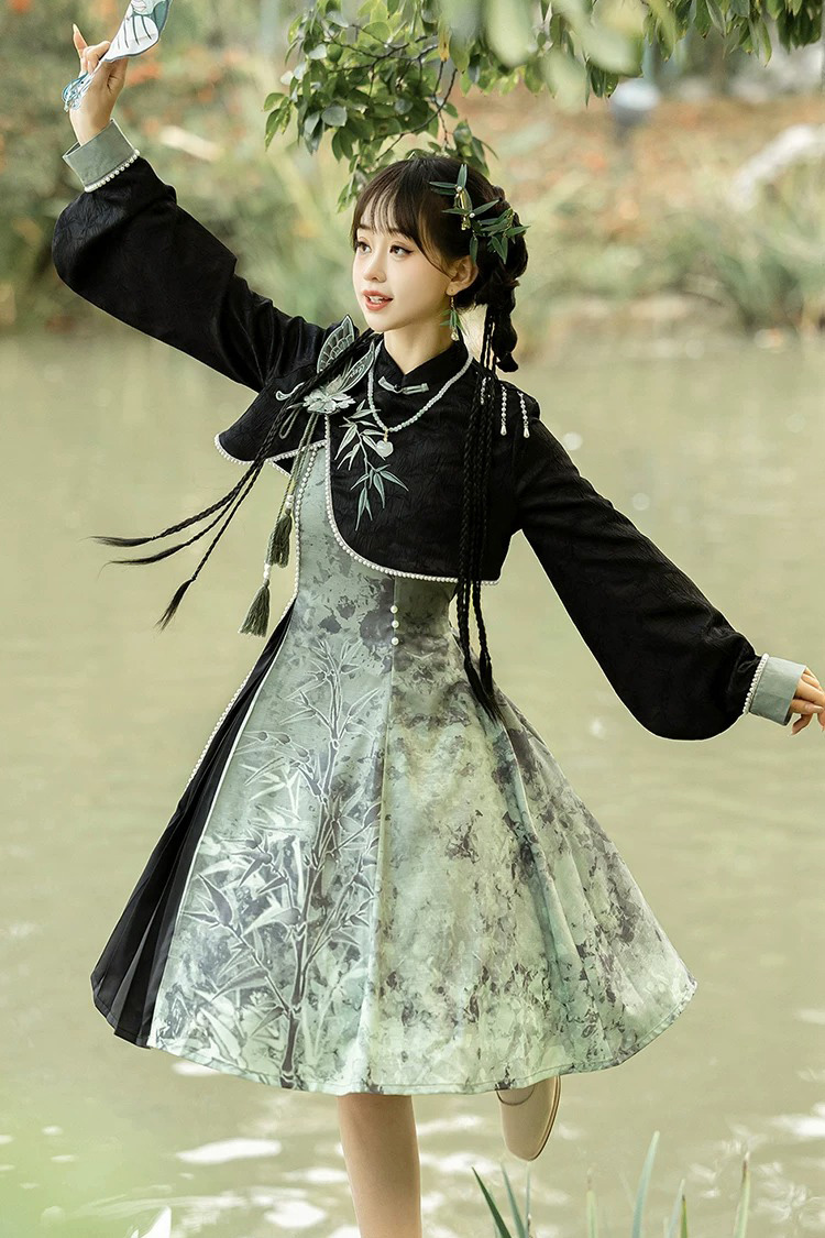 Fashionable Women Hanfu Spring Casual Set with Chinese-inspired Elements