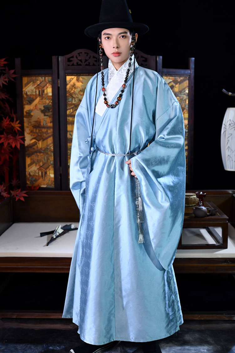 Hanfu Daopao Set with Dahu Retro-Style Ming Dynasty Men Outfit