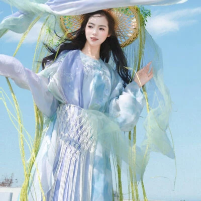 Women Hanfu Round-Neck Robe Tang Dynasty-Style Casual Wear