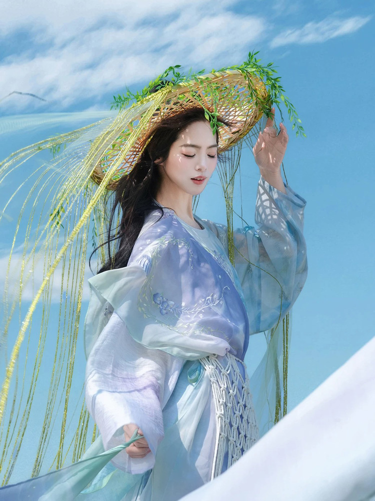 Women Hanfu Round-Neck Robe Tang Dynasty-Style Casual Wear