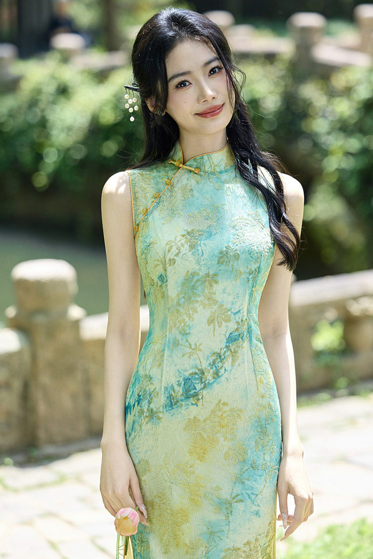 Women New Summer Qipao Daily Sleeveless Casual Dress