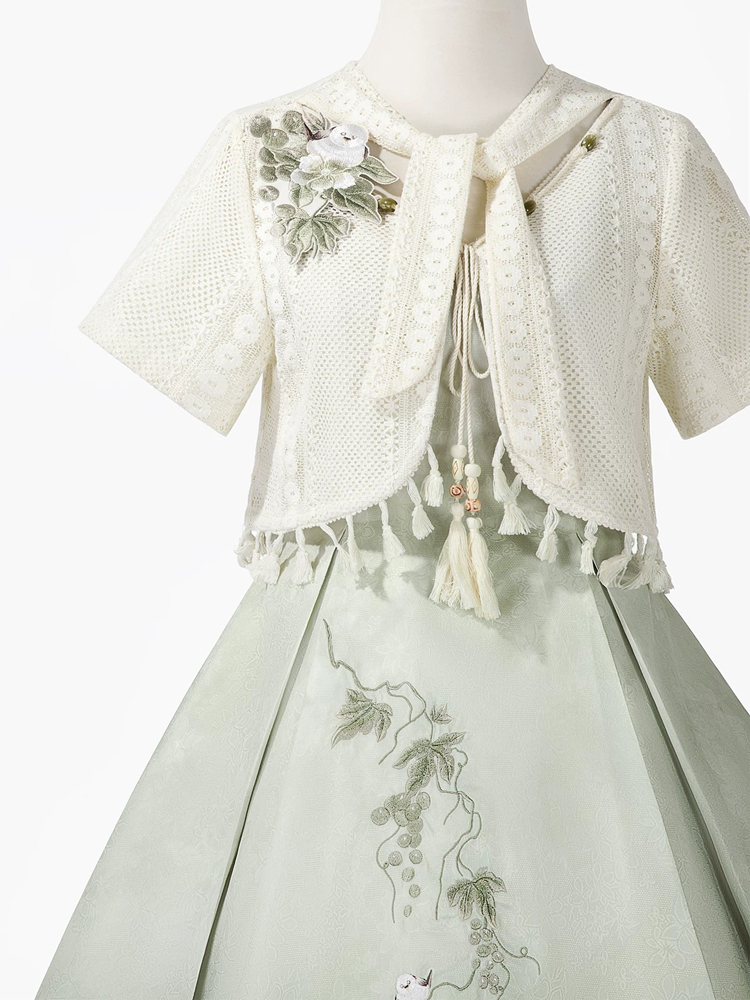 Women Summer Hanfu Casual Slip Dress Cute Fashionable Style