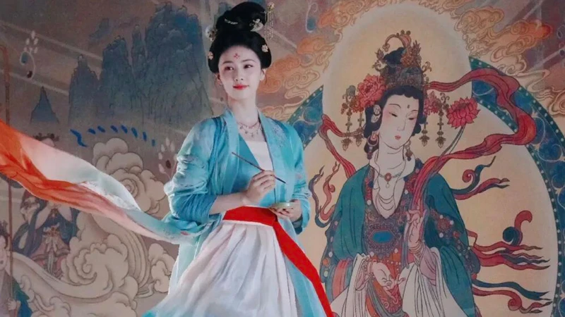 Divine Mural-Inspired Look of Bai Lu in The First Jasmine