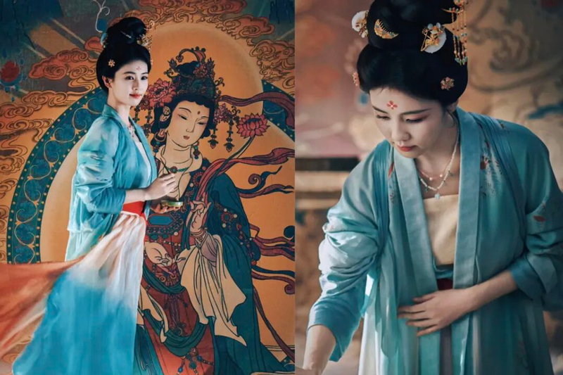Divine Mural-Inspired Look of Bai Lu in The First Jasmine
