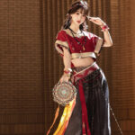 Dunhuang Hanfu for Women Unique Red Set with Han-Style Elements