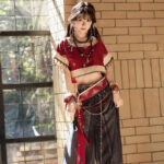 Dunhuang Hanfu for Women Unique Red Set with Han-Style Elements