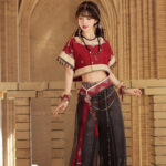Dunhuang Hanfu for Women Unique Red Set with Han-Style Elements
