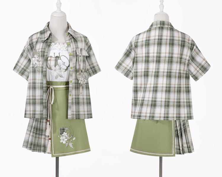 New Chinese-Style Academic-Inspired Fashionable Women Hanfu Set Summer Casual Wear