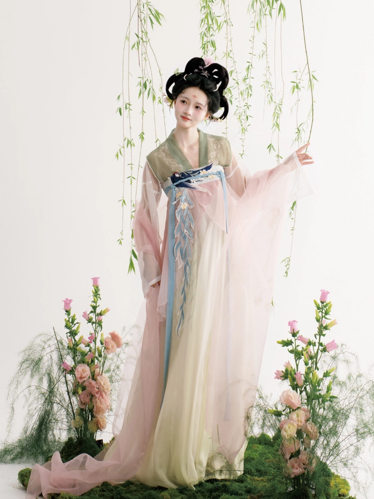 Summer Women Hanfu Qixiong Shanqun Cute Swallow Dress
