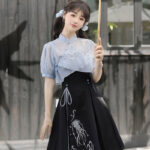 Women Fashionable Summer Hanfu Set Jellyfish Dress