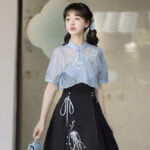 Women Fashionable Summer Hanfu Set Jellyfish Dress