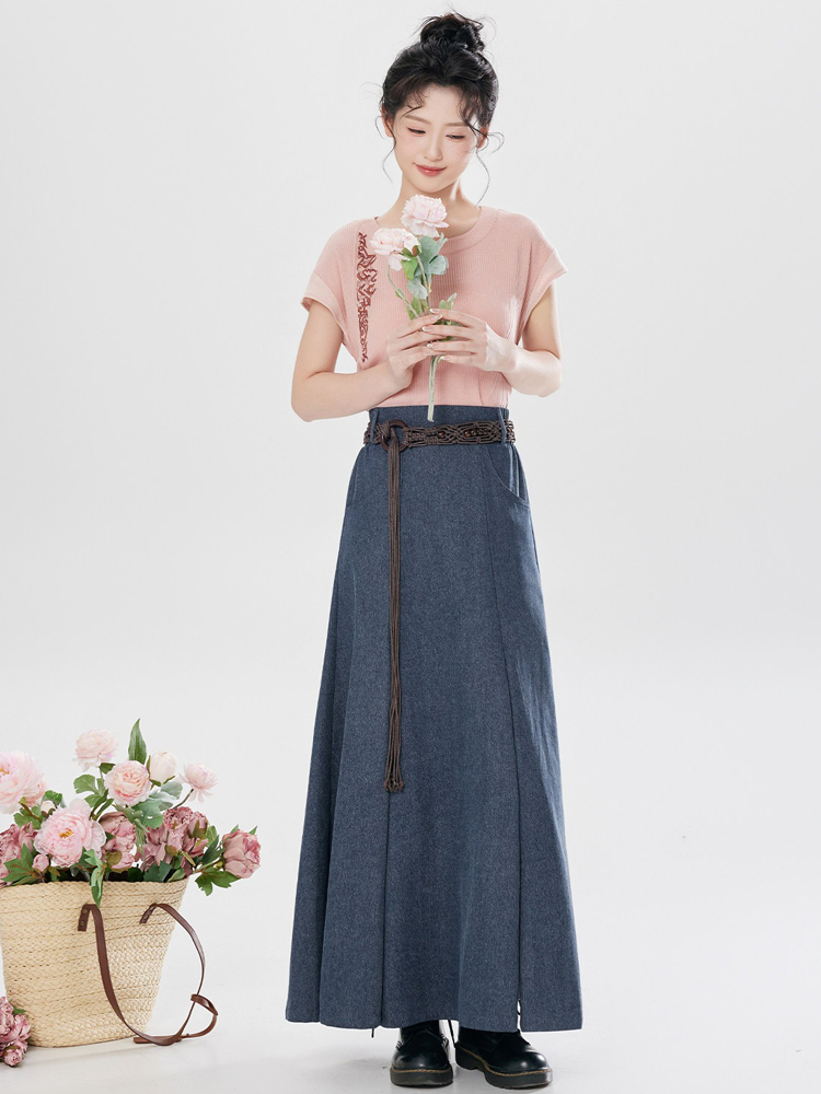 Women Summer Casual Fashion Hanfu Round-Neck Top